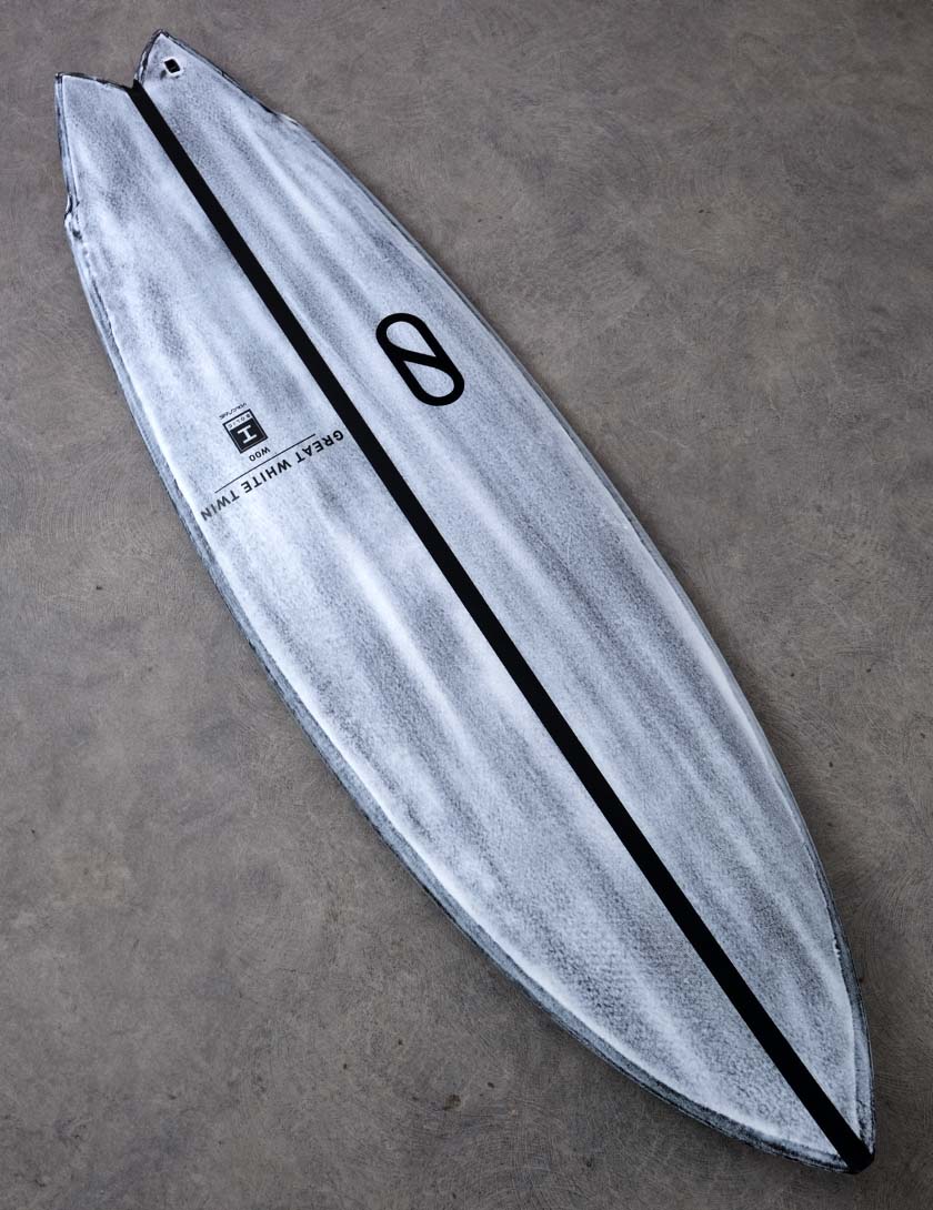 Slater Designs Volcanic Great White surfboard 5ft 9 - Futures