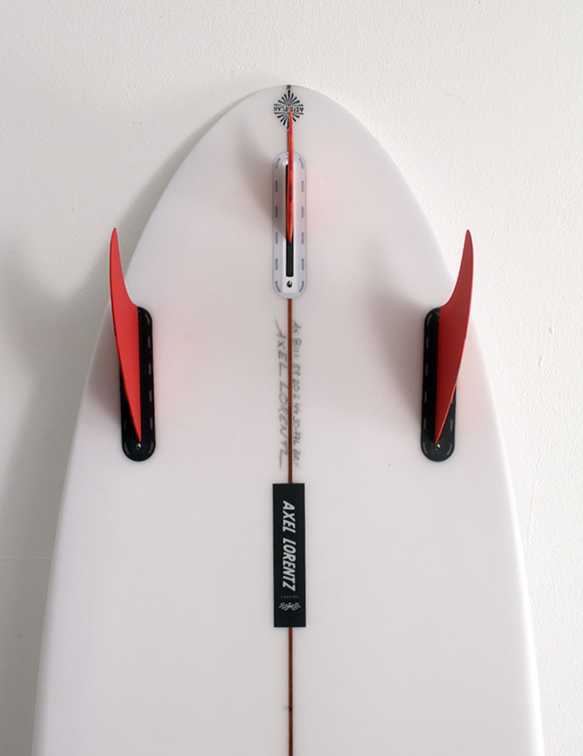 Futures Mayhem Honeycomb 2 + 1 Fins Medium - Red/Orange