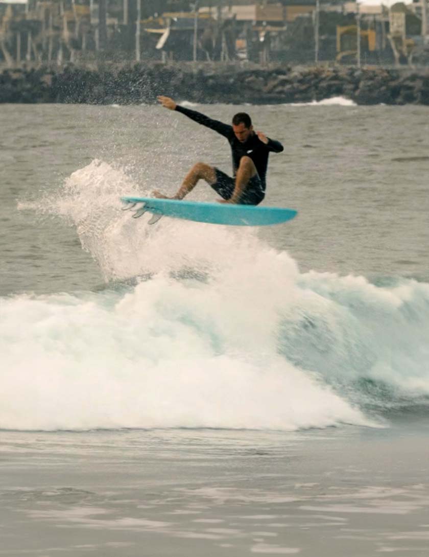 Thunderbolt Harley Ingleby Mini Moe Surfboard 6ft 10 FCS II - Light Blue