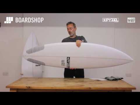 Pyzel Ghost surfboard 6ft 5 Futures - White