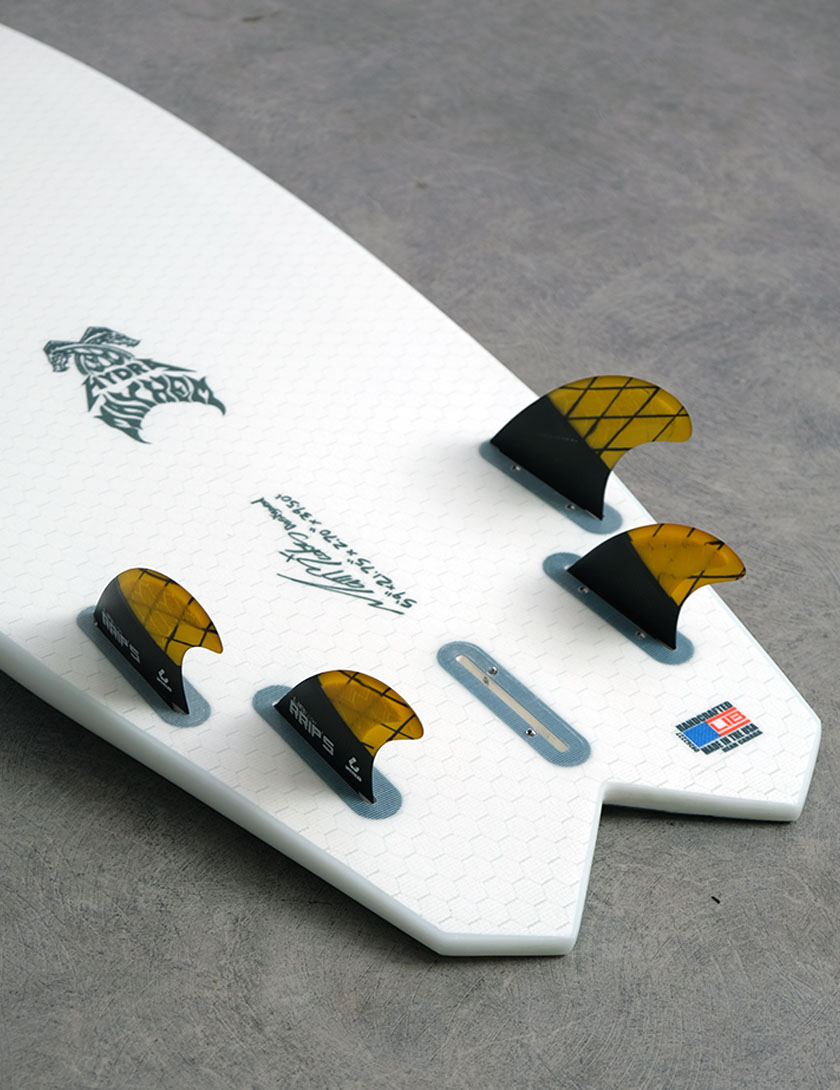 Lib Tech RRIPS Tri Quad Fins Medium - Orange/Black