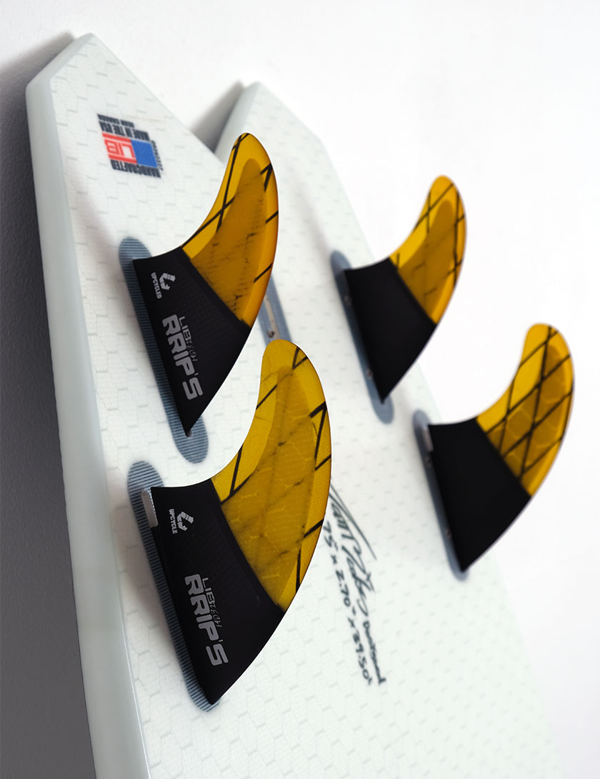 Lib Tech RRIPS Tri Quad Fins Medium - Orange/Black