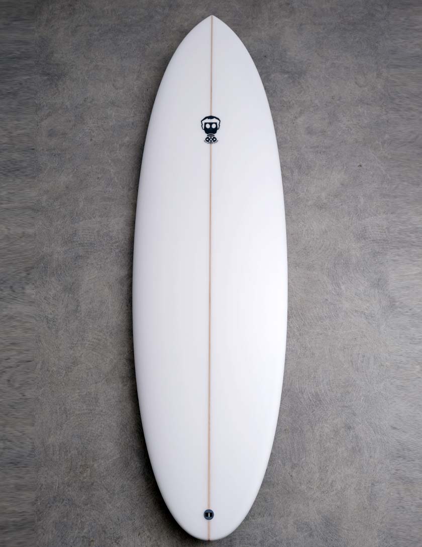 Mark Phipps One Bad Egg surfboard 7ft 6 FCS II - White
