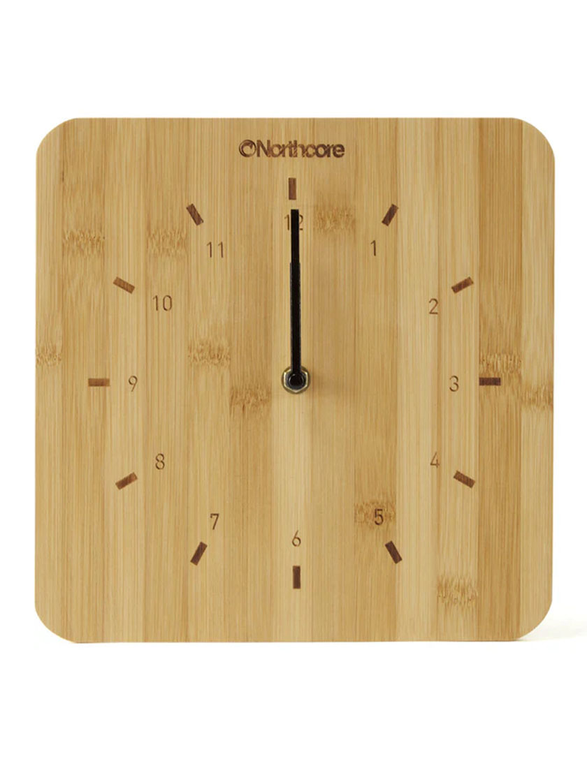 Northcore Wall Mounted Bamboo Time Clock - Bamboo