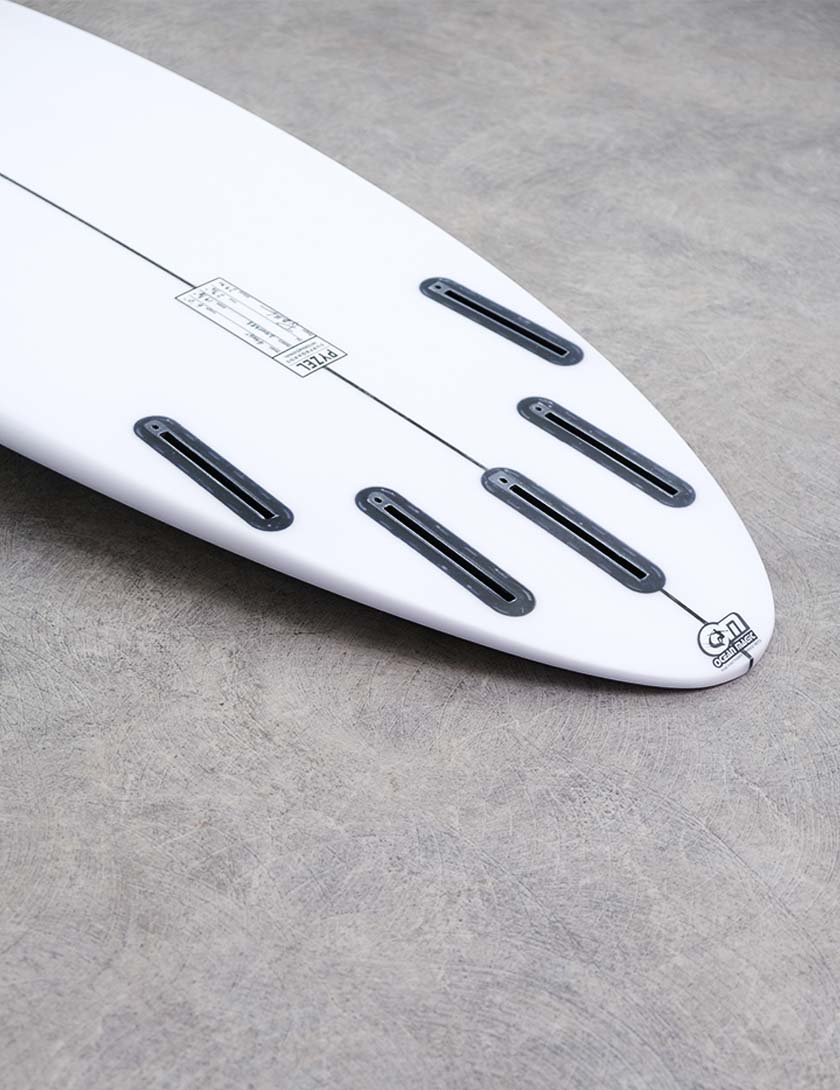 Pyzel Ghost surfboard 6ft 5 Futures - White