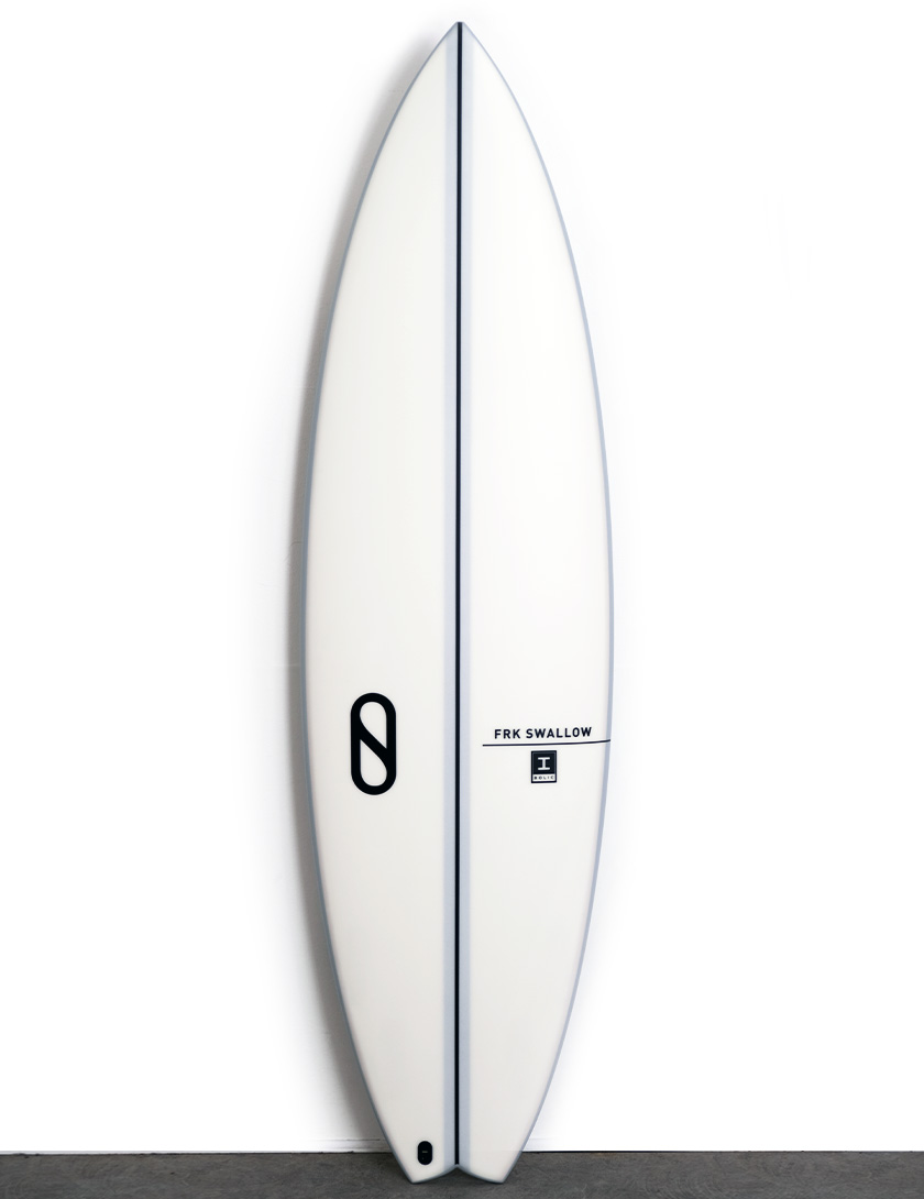 Slater Designs Ibolic FRK Swallow Surfboard 5ft 11 Futures - White