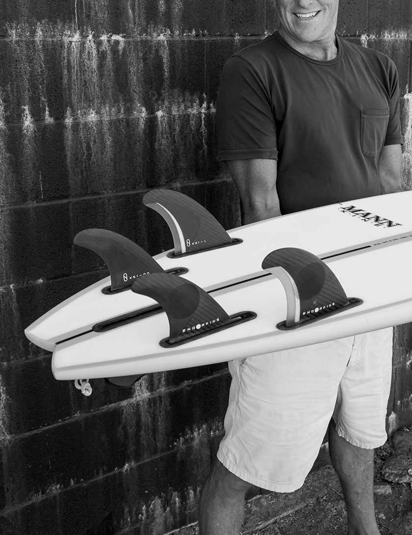 Slater Designs Ibolic FRK Swallow Surfboard 5ft 11 Futures - White