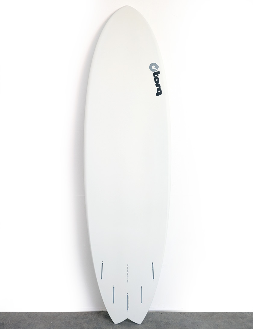 Torq Mod Fish surfboard 6ft 10 - White/Pinline