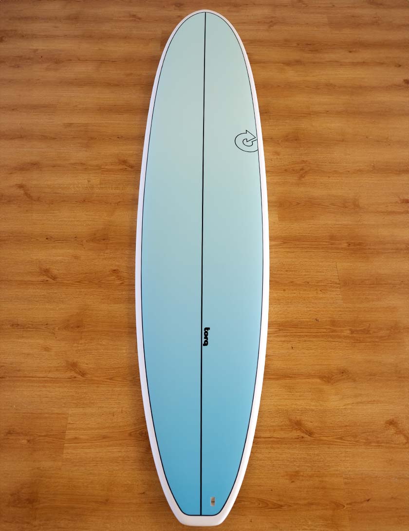 Torq Longboard surfboard 8ft 0 - Light Blue Fade