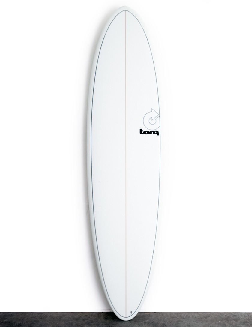 Torq Mod Fun surfboard package 6ft 8 - White/Pinline