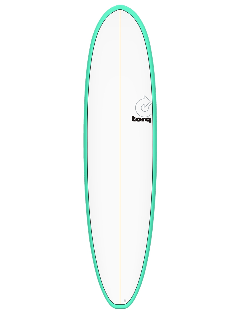 Torq Mod Fun V+ Surfboard 8ft 2 - Seagreen + Pinline