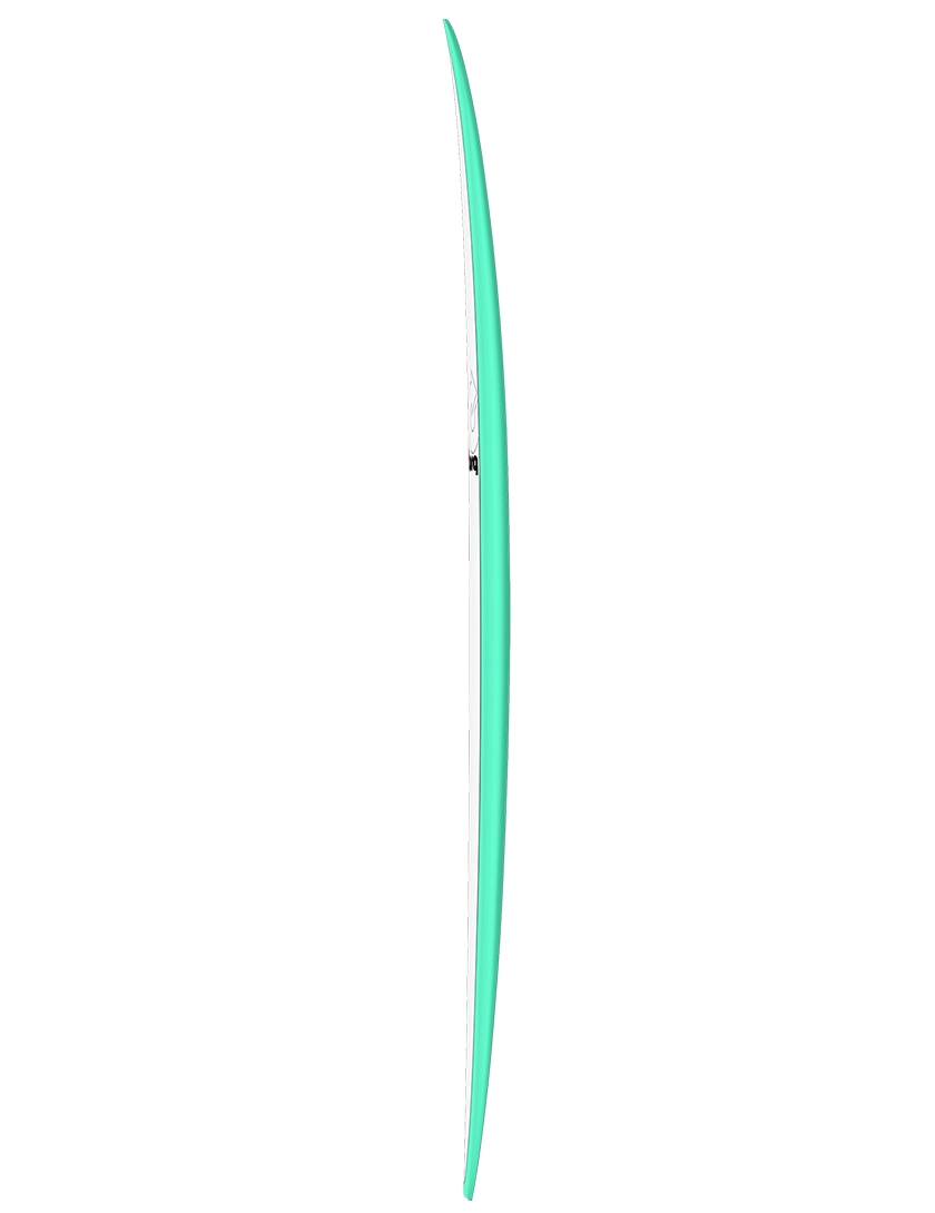 Torq Mod Fun V+ Surfboard 8ft 2 - Seagreen + Pinline