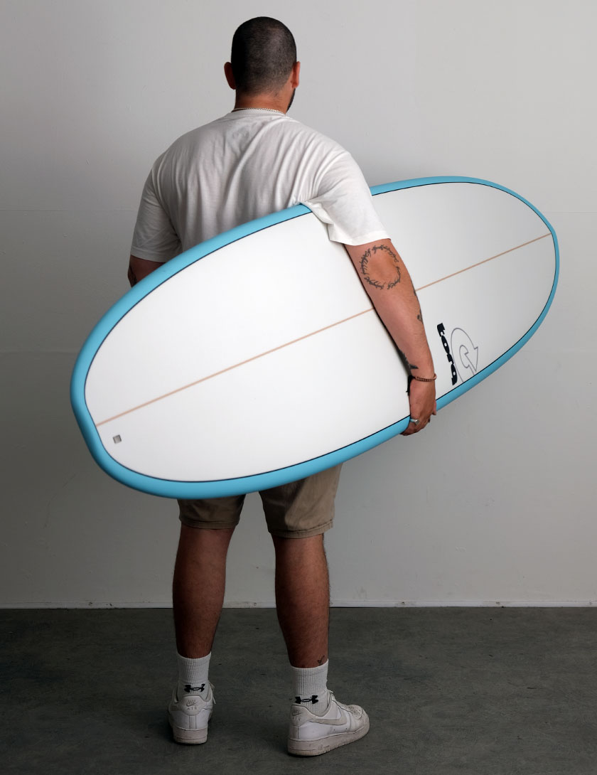 Torq Mod Fun V+ Surfboard 7ft 8 - Blue + Pinline