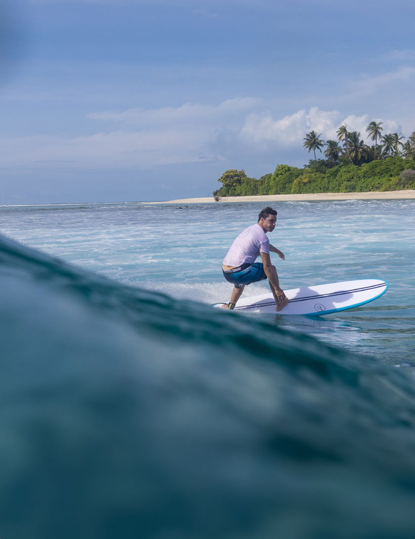 Torq Mod Fun V+ Surfboard 7ft 8 - Blue + Pinline