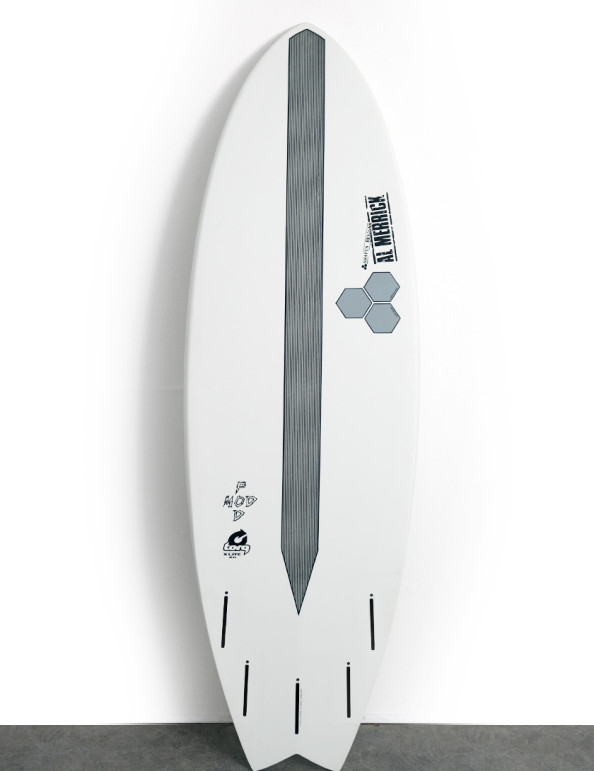 Torq x Channel Islands X-Lite Pod Mod surfboard 6ft 2 - White + Pinline