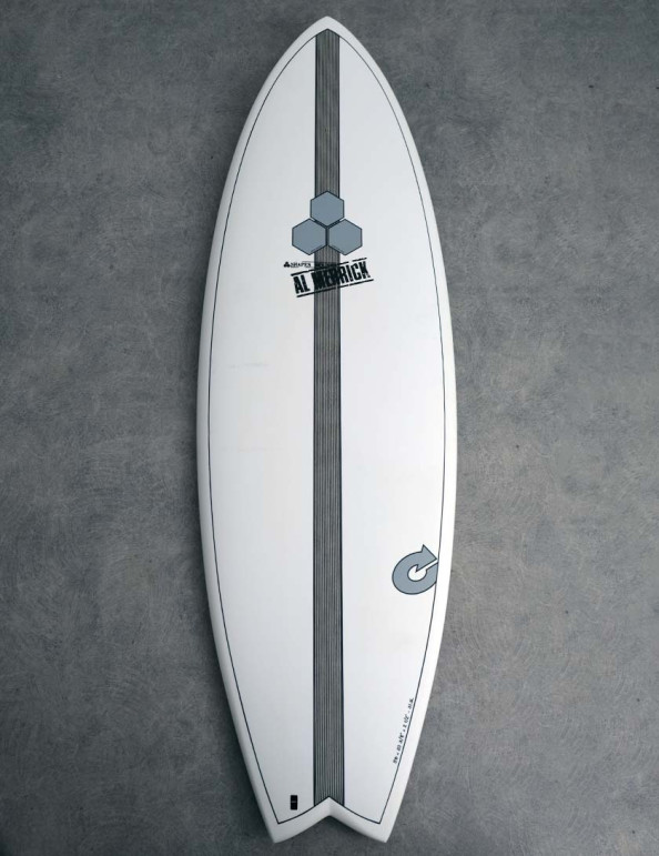 Torq x Channel Islands X-Lite Pod Mod surfboard 6ft 2 - White + Pinline