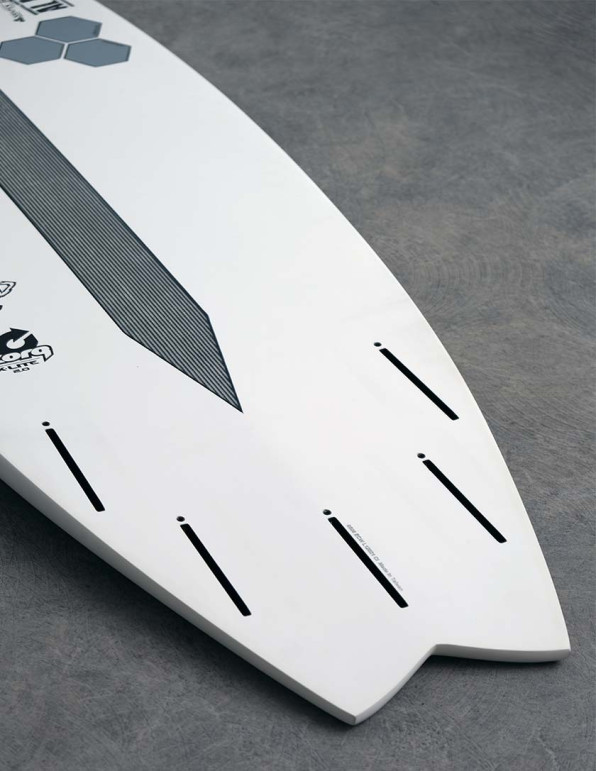 Torq x Channel Islands X-Lite Pod Mod surfboard 6ft 2 - White + Pinline