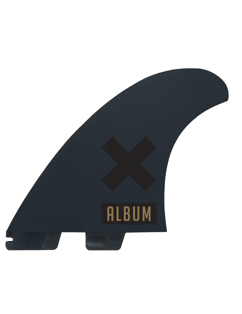 FCS II Album Twin + 1 PG Fins Medium/Large - Black/Gold