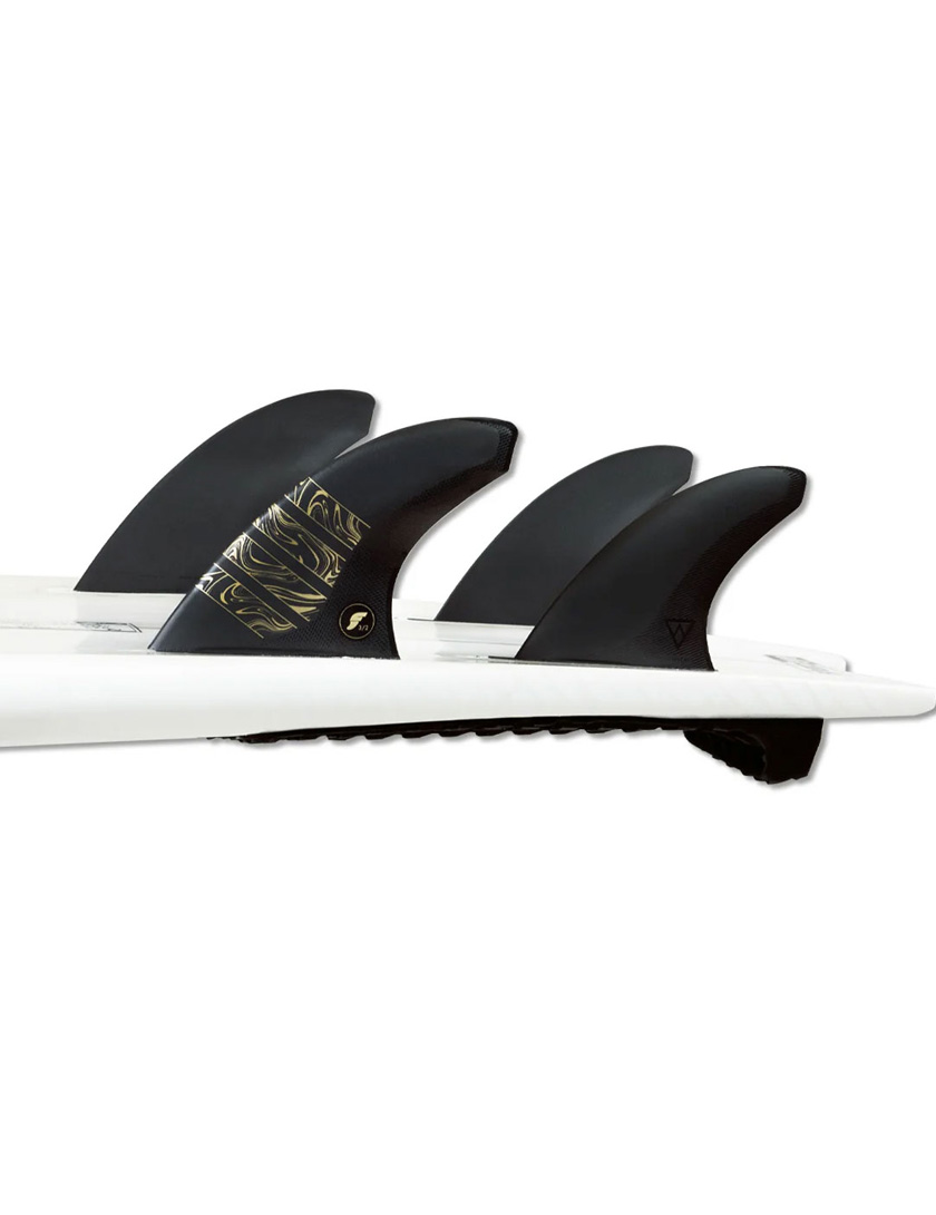 Futures 3/2 Vector Alpha Tri-Quad Fins Medium - Carbon/Gold