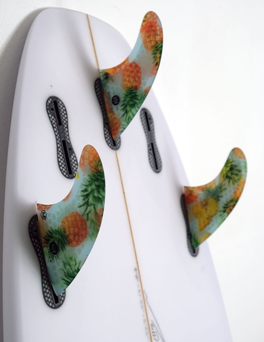 Koalition Performance FCS Tri Fin Set Medium - Pineapple