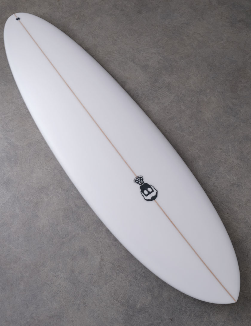 Mark Phipps One Bad Egg surfboard 7ft 6 FCS II - White