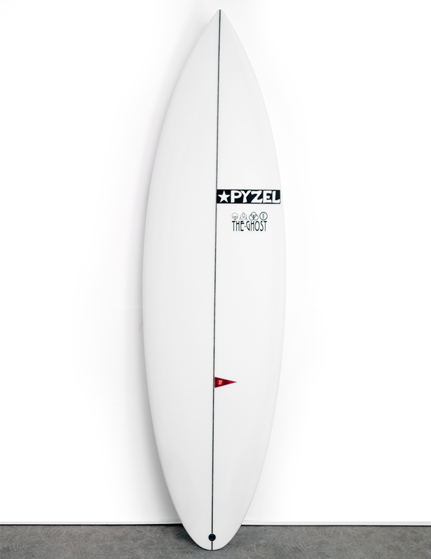 Pyzel Ghost surfboard 6ft 5 Futures - White main product photo