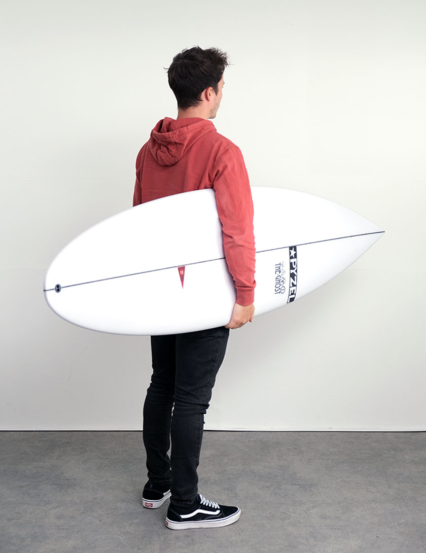 Pyzel Ghost surfboard 6ft 5 Futures - White