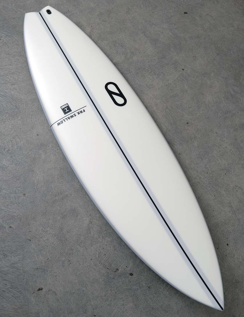 Slater Designs Ibolic FRK Swallow Surfboard 5ft 11 Futures - White