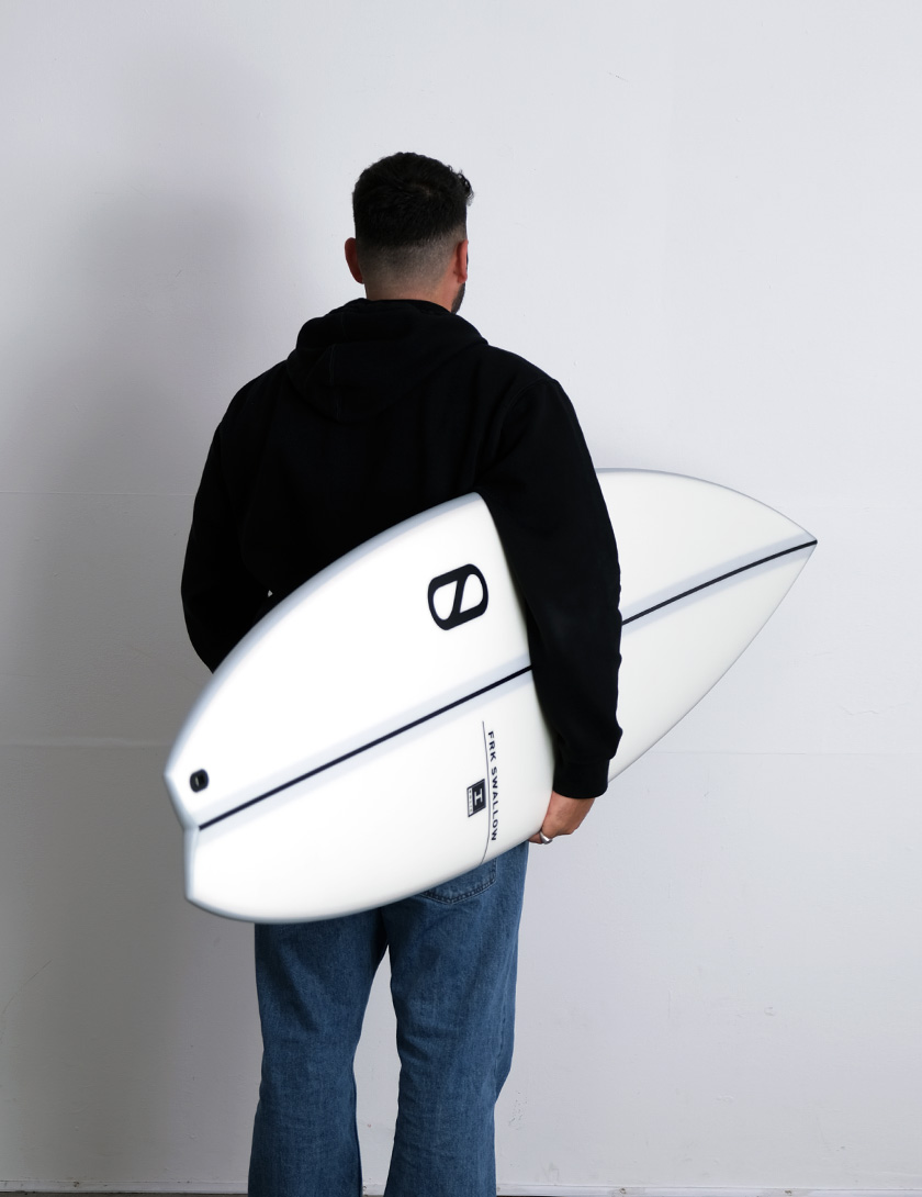 Slater Designs Ibolic FRK Swallow Surfboard 5ft 11 Futures - White
