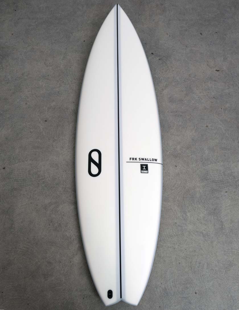 Slater Designs Ibolic FRK Swallow Surfboard 5ft 11 Futures - White