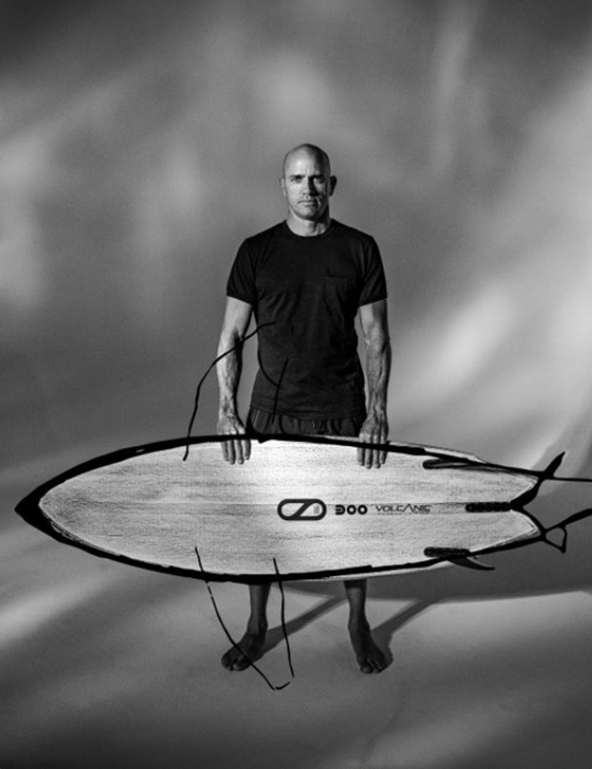 Slater Designs Volcanic Great White surfboard 5ft 9 - Futures