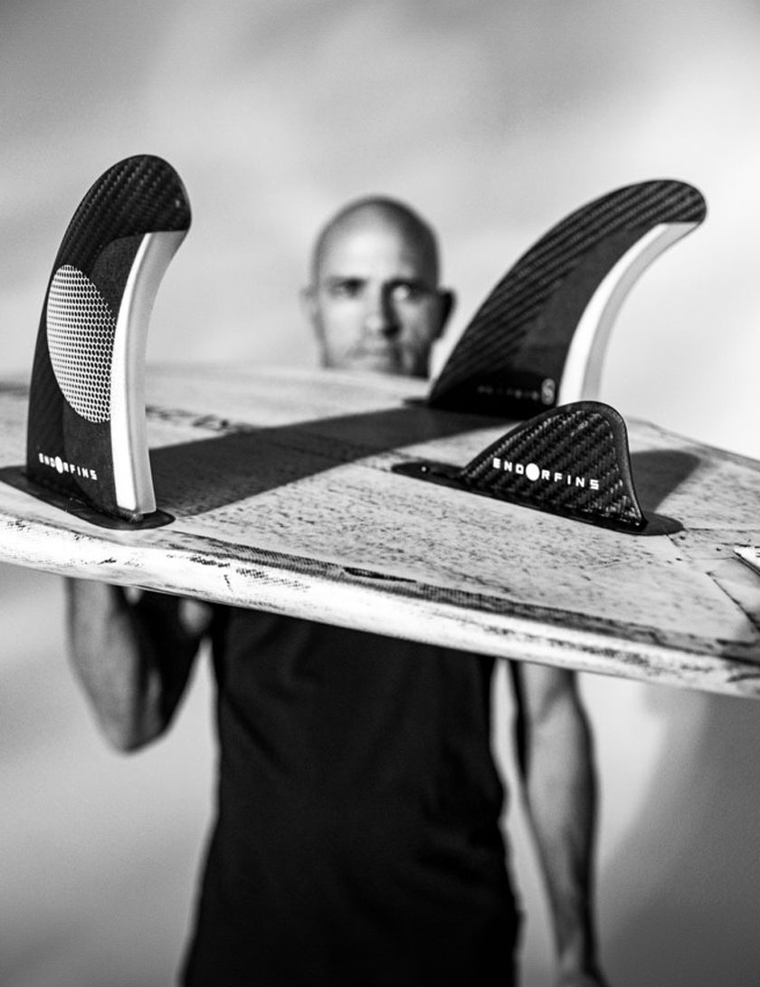 Slater Designs Volcanic Great White surfboard 5ft 9 - Futures