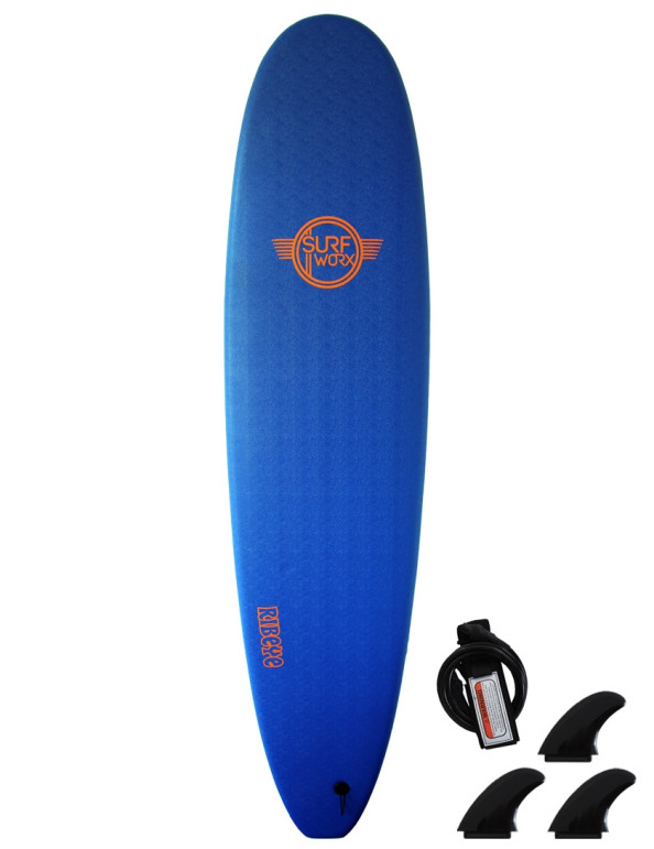Surfworx Ribeye Mini Mal soft surfboard 7ft 0 - Navy main product photo