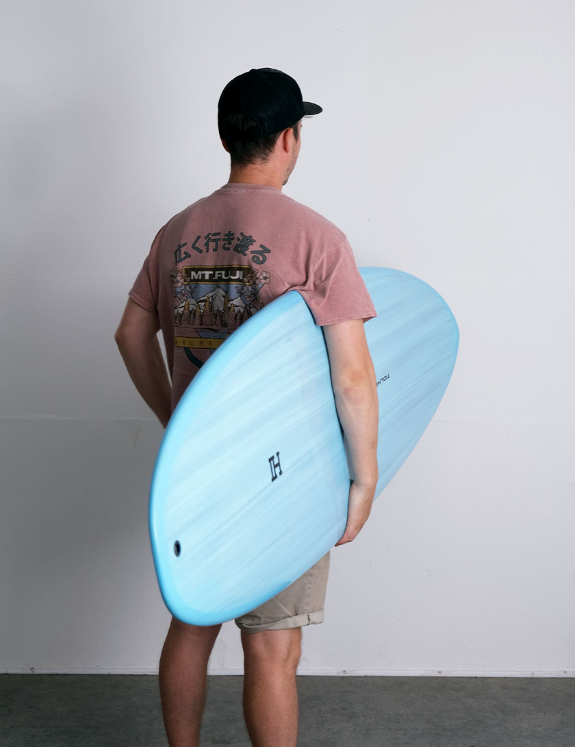 Thunderbolt Harley Ingleby Mini Moe Surfboard 6ft 10 FCS II - Light Blue