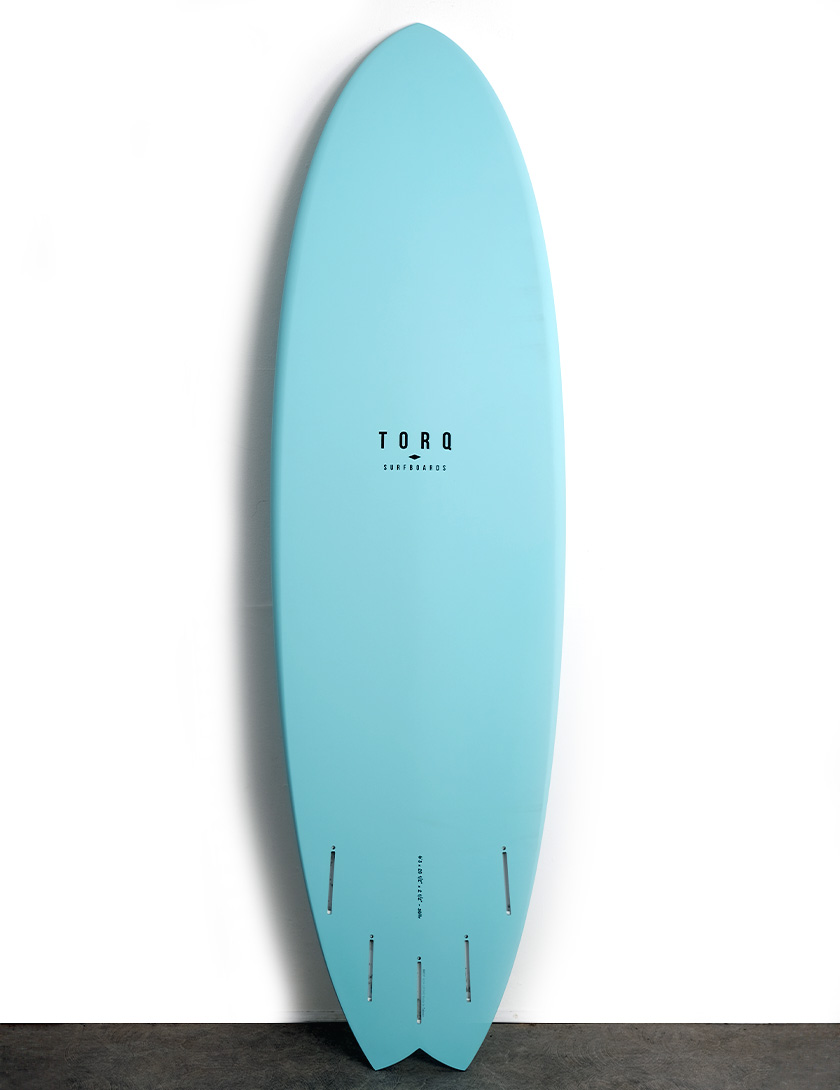 Torq Mod Fish Surfboard 5ft 11 Package - Blue Fibre Pattern