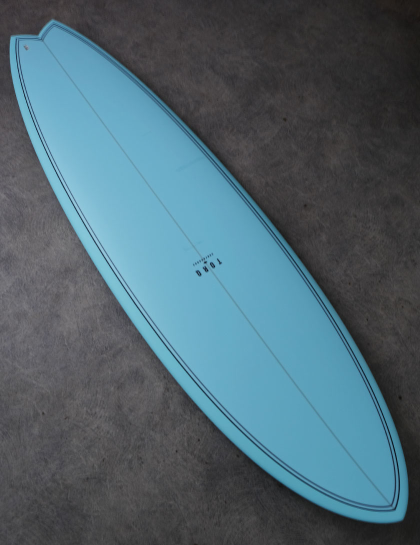 Torq Mod Fish Surfboard 5ft 11 Package - Blue Fibre Pattern