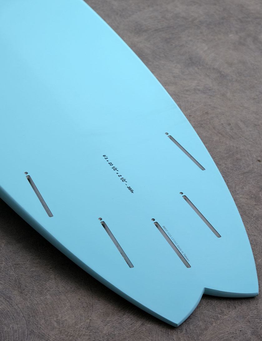 Torq Mod Fish Surfboard 5ft 11 Package - Blue Fibre Pattern