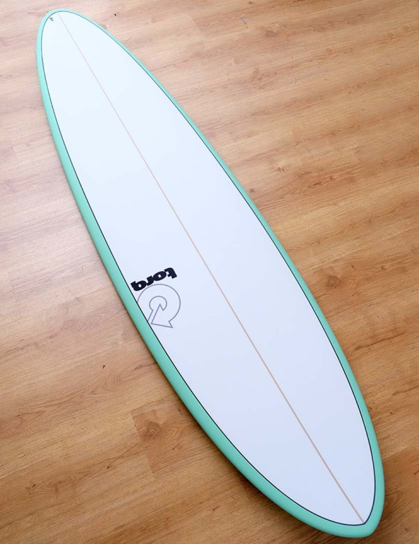 Torq Mod Fun surfboard package 7ft 2 - Sea Green/Pinline/White Deck