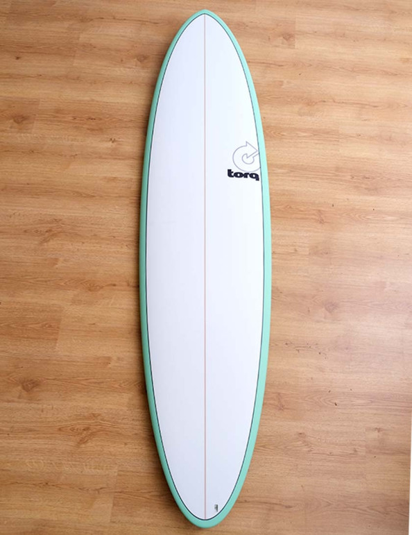 Torq Mod Fun surfboard package 7ft 2 - Sea Green/Pinline/White Deck