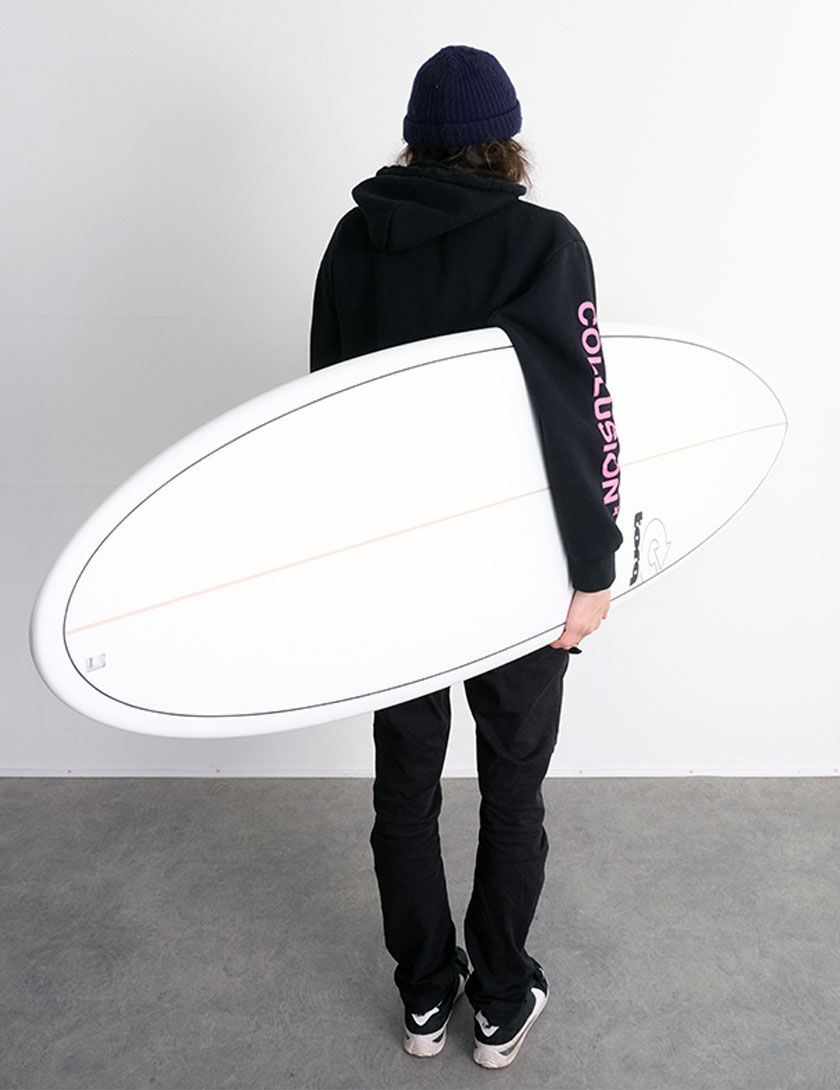 Torq Mod Fun surfboard package 6ft 8 - White/Pinline
