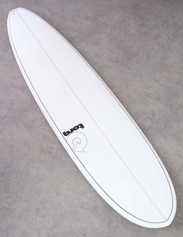 Torq Mod Fun V+ Surfboard 8ft 2 - White + Pinline