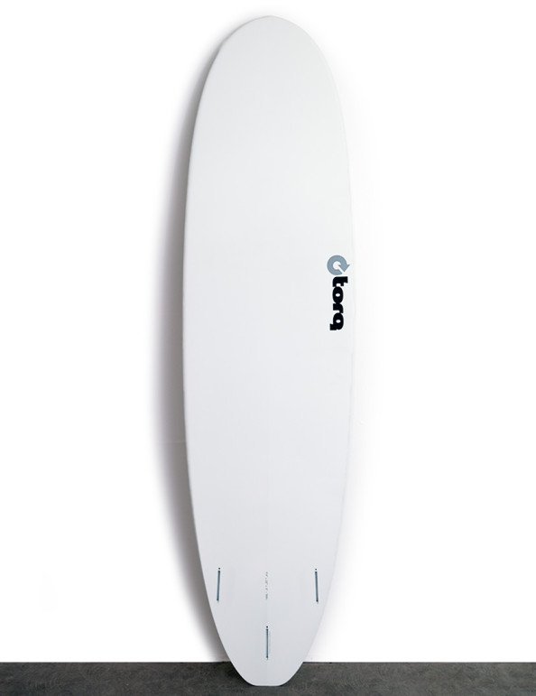 Torq Mod Fun V+ Surfboard 8ft 2 - White + Pinline
