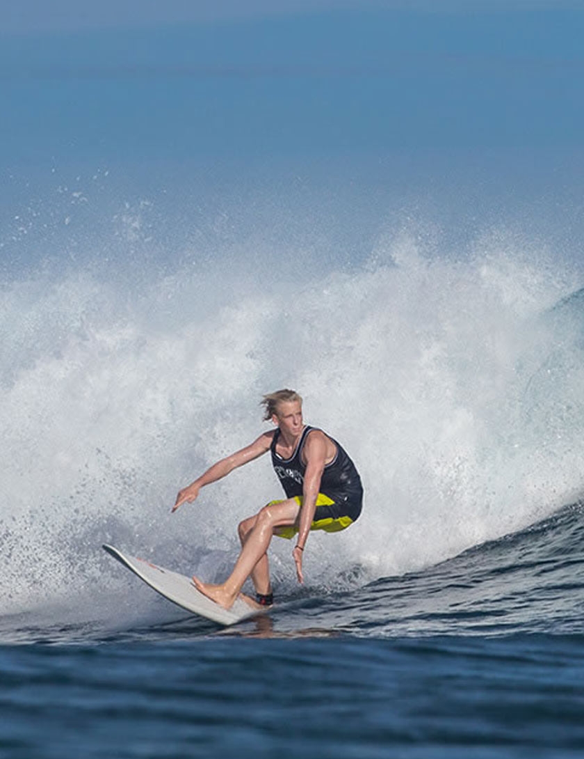 Torq Mod Fun surfboard package 6ft 8 - White/Pinline